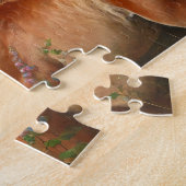 Bay Mare met een veulen Wildflowers Schilderij Legpuzzel (Zijkant)