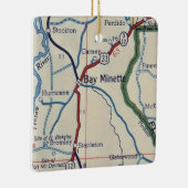 Bay Minette AL Vintage Map Keramisch Ornament (Rechts)