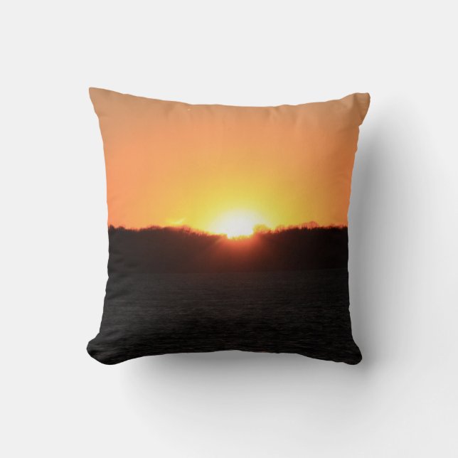Bay Mooie zonsopgang kussen (Voorkant)