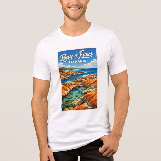 Bay of Fires Tasmania Tri-Blend Shirt (Voorkant)
