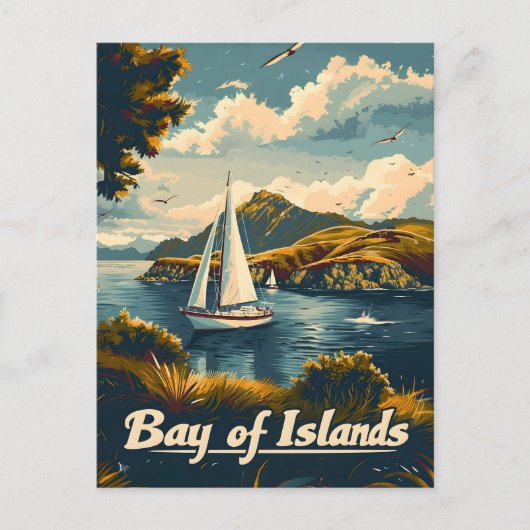 Bay of Islands reisadvertentie Briefkaart (Voorkant)