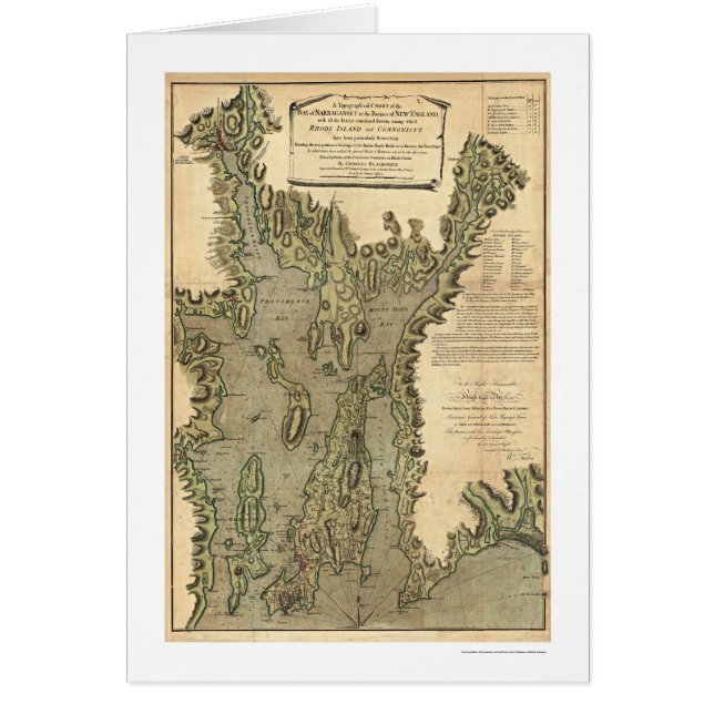 Bay of Narraganset Map 1777 (Voorkant)