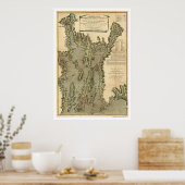 Bay of Narraganset Map 1777 Poster (Keuken)