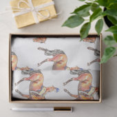 Bay Paard Trotting Dressuur Tissuepapier (Geschenk)