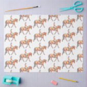 Bay Paard Trotting Dressuur Tissuepapier (Craft)