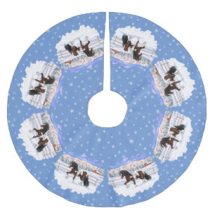 Bay Pinto Brown Skewbald Gypsy Vanner Tinker Horse Kerstboom Rok