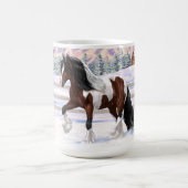 Bay Pinto Brown Skewbald Gypsy Vanner Tinker Horse Koffiemok (Center)