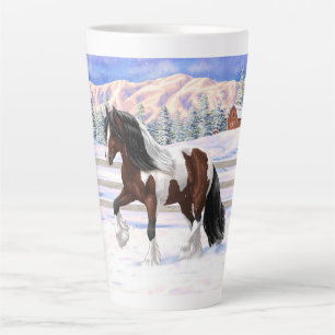 Bay Pinto Brown Skewbald Gypsy Vanner Tinker Horse Latte Mok