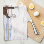 Bay Pinto Brown Skewbald Gypsy Vanner Tinker Horse Theedoek (Quarter Fold)