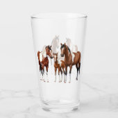 Bay Pinto Paint Quarter Paarden Glas (Achterkant)