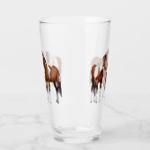 Bay Pinto Paint Quarter Paarden Glas (Links)