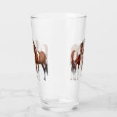 Bay Pinto Paint Quarter Paarden Glas (Rechts)