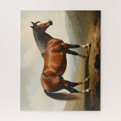 Bay Pony op een heide Legpuzzel (Verticaal)