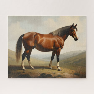 Bay Pony op een heide Legpuzzel