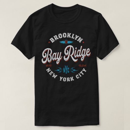 Bay Ridge Brooklyn New York - retro  grafie T-shirt (Design voorkant)