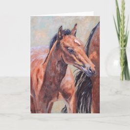 Bay Roan Foal All Occasion Wenskaart Kaart