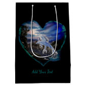 Bay 's nachts, Dolphin Love, add Jouw tekst Medium Cadeauzakje (Achterkant)