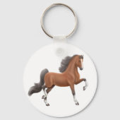 Bay Saddlebred Horse Sleutelhanger (Voorkant)