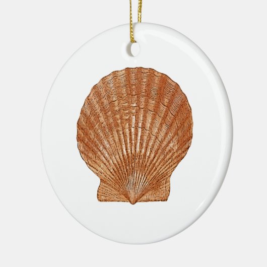 Bay Scallop Shell Keramisch Ornament (Links)