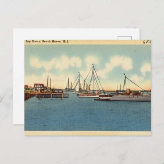 Bay Scene, Beach Haven, New Jersey Briefkaart (Voorkant / Achterkant)