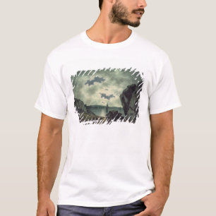 Bay Scene in Moonlight, 1787 (m/c boven potlood op T-shirt