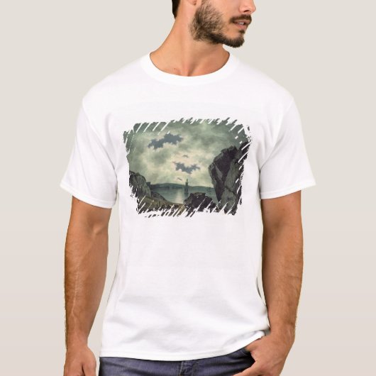 Bay Scene in Moonlight, 1787 (m/c boven potlood op T-shirt (Voorkant)