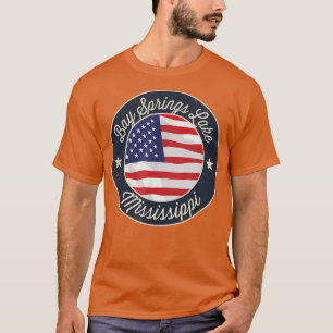 Bay Springs Lake - Patriotic Mississippi Souvenir T-shirt