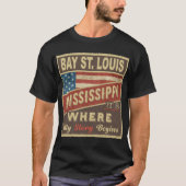 BAY ST. LOUIS, MS Het is waar mijn verhaal begint T-shirt (Voorkant)