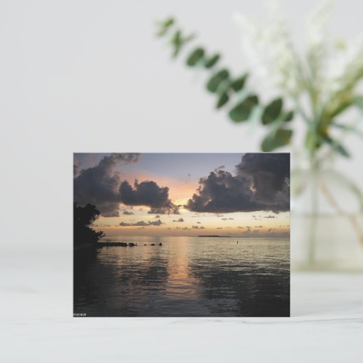 Bay Sunset Briefkaart (Staand voorkant)