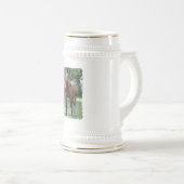 Bay Thoroughbred Horse Beer Stein Bierpul (Voorkant rechts)
