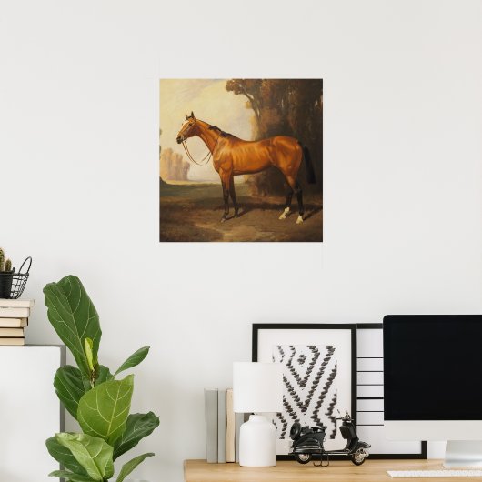 Bay Thoroughbred  Painting van James Palmer Poster (Thuiskantoor)