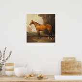 Bay Thoroughbred Painting van James Palmer Poster (Keuken)