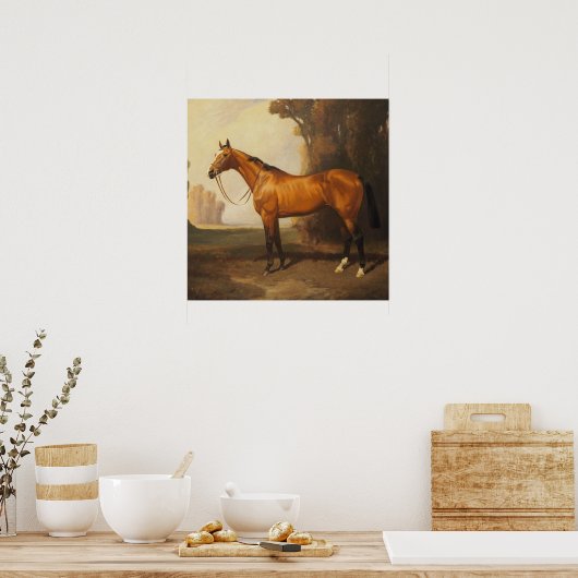 Bay Thoroughbred  Painting van James Palmer Poster (Keuken)