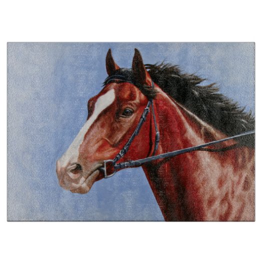 Bay Thoroughbred Race Horse Snijplank (Voorkant)