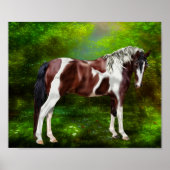 Bay Tobiano Paint Horse Poster (Voorkant)
