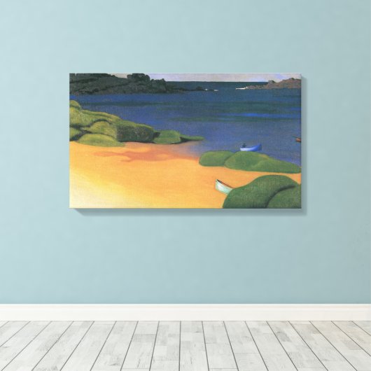 Bay Tregastel van Felix Vallotton, Fine Art Canvas Afdruk (Insitu (Houten vloer))