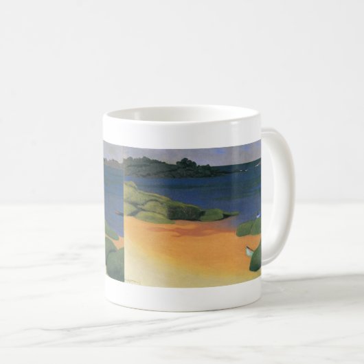 Bay Tregastel van Felix Vallotton, Fine Art Koffiemok (Voorkant rechts)