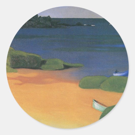 Bay Tregastel van Felix Vallotton, Fine Art Ronde Sticker (Voorkant)