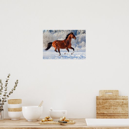 Bay-verkoper Stallion Poster (Keuken)