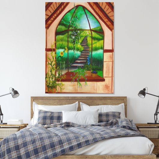 Bay Window Canvas Afdruk (Insitu (Slaapkamer))