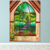 Bay Window Canvas Afdruk (Insitu (Houten vloer))