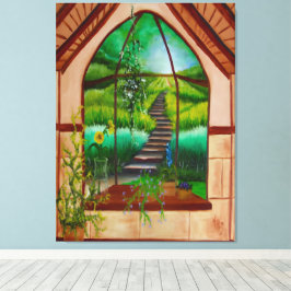 Bay Window Canvas Afdruk