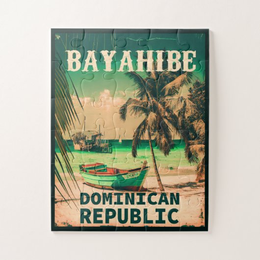 Bayahibe Dominican Republic - Retro Vintage 60s Legpuzzel (Verticaal)