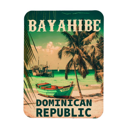 Bayahibe Dominican Republic - Retro Vintage 60s Magneet (Verticaal)