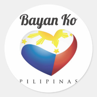 Bayan Ko Pilipinas, Hart Vlag Ronde Sticker