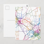 Bayannur China Stadsplattegrond Briefkaart (Voorkant / Achterkant)