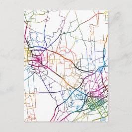 Bayannur China Stadsplattegrond Briefkaart