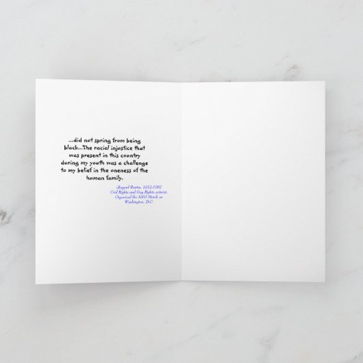 Bayard Rustin Kaart (Binnen)