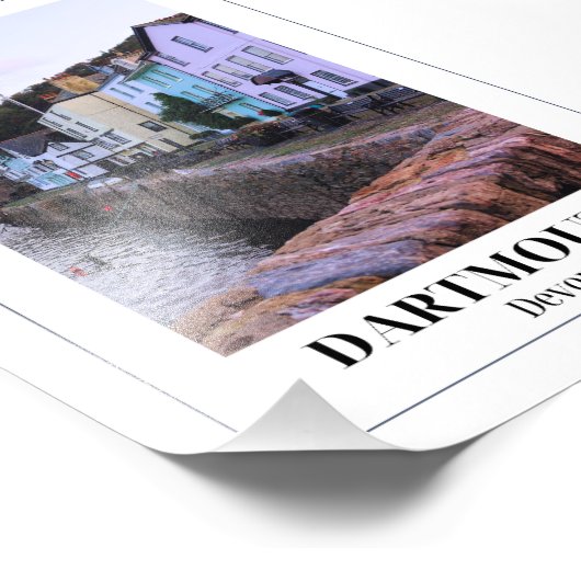 Bayards Cove, Dartmouth, Devon Foto Afdruk (Hoek)