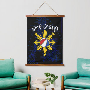 Baybayin Filipijns Basketbal Hangend Wandkleed